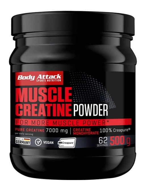 Body Attack Muscle Creatine Powder Creapure, 500g