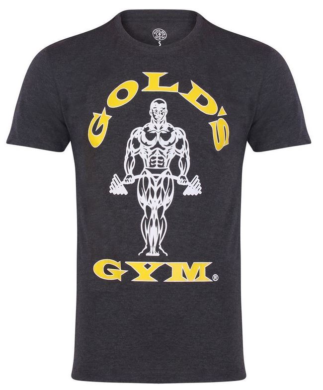 Golds Gym Muscle Joe T-Shirt, Charcoal Marl