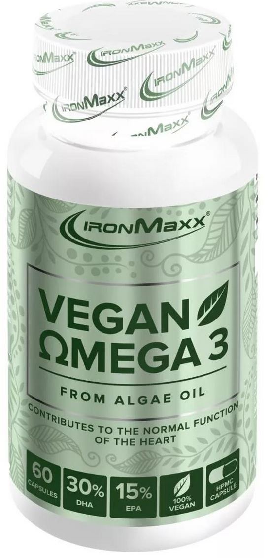 IronMaxx Vegan Omega 3, 60 Kaps.