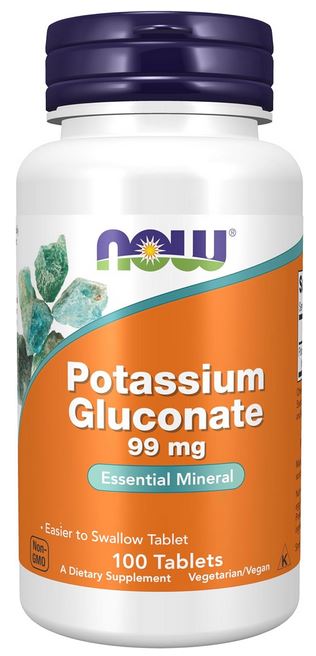 Now Foods Potassium Gluconate 99mg, 100 Tabs.