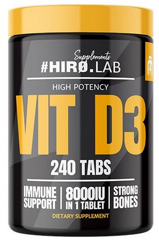 Hiro Lab Vitamin D3 8000 I.E, 240 Tabletten