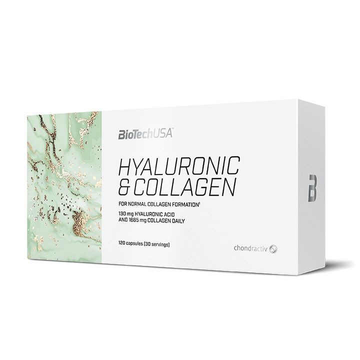 BioTech USA Hyaluronic & Collagen, 120 Kaps.