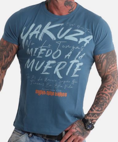 Yakuza T-Shirt Miedo, Mallard Blau
