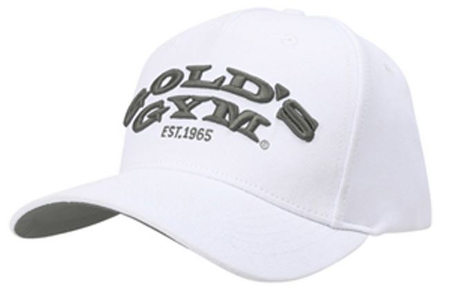 Golds Gym Curved Cap, weiss
