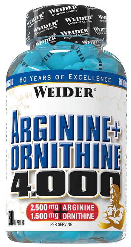 Weider Arginine + Ornithine 4000, 180 Kaps.