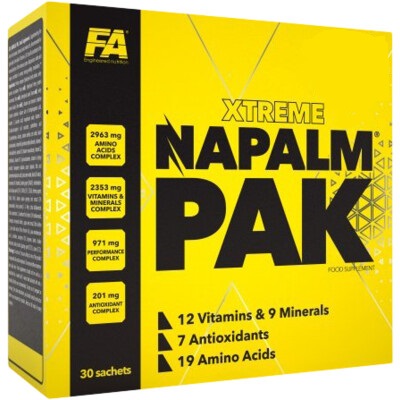 FA Nutrition Xtreme Napalm Pak, 30 Packs.
