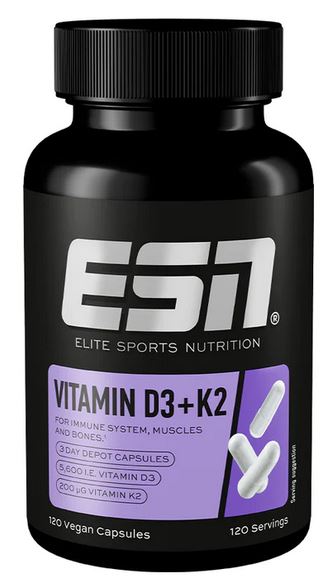 ESN Vitamin D3 + K2, 120 Kaps.