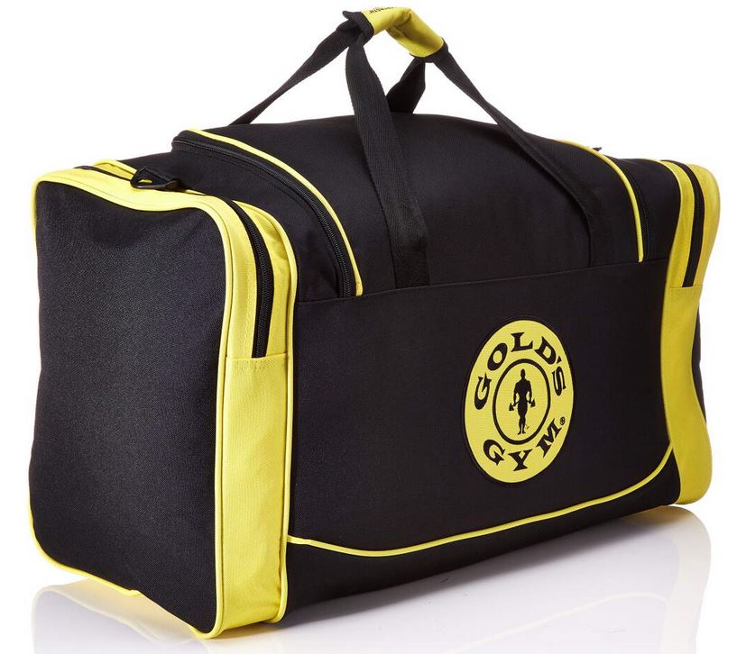 Golds Gym Holdall Bag, Black/Yellow