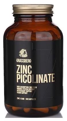 Grassberg Zinc Picolinate, 180 Kaps.